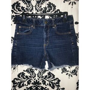 Dark Wash American Eagle Cut Off Short